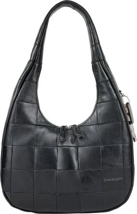 Coach Leren Schoudertas met Quilt - Dames - Schoudertassen - Grijs - ONE Size - Leer - Tassen