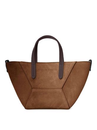 Brunello Cucinelli Mini Suede Bag With Shoulder Strap