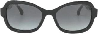 Chanel Pre-owned 5465Qa Zonnebril - Dames - Vintage Accessoires - Zwart - ONE Size - Vintage