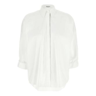 Brunello Cucinelli Dames, Blouses & Shirts, Wit, Maat: XS Katoen