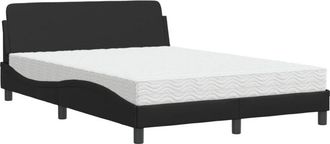 vidaXL Vidaxl - Cama Con Colch&oacute;n Cuero Sint&eacute;tico Negro 120x200 Cm