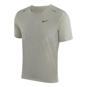 Nike Mens Nike Dri-FIT Rise 365 Breathable Soft Solid Color Running Short Sleeve Light Bone T-Shirt CZ9185-072
