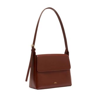 A.P.C. Womens Virginie Shoulder Bag Brown Cowhide