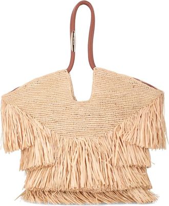 Zimmermann Goldentime Medium Fringe Tote - female - Zimmermann - Shopping Bags - Beige - ONE SIZE - Bags