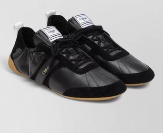 Chlo&eacute; sneakers contrast sole elasticated panels pull tab