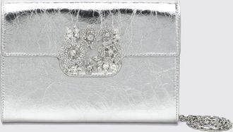 Roger Vivier Efflorescence Laminated Leather Mini Bag with Jewel Buckle