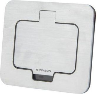 PROTEC Thomson Presa da pavimento impermeabile grigio metallizzato 16A