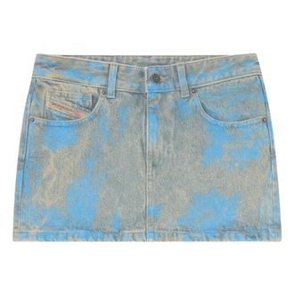 Diesel Minifalda vaquera con efecto deste&ntilde;ido - Skirts - Mujer - Azul - W27