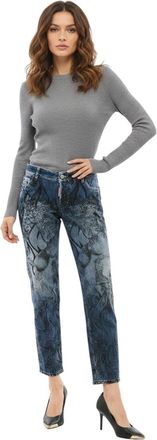 Dsquared2 Blue Straight Mid Rise Jeans