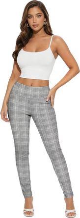 HyBrid & Company Super Comfy Stretch Pull On Millennium Pants KP44972 10623 Scribble Plaid S