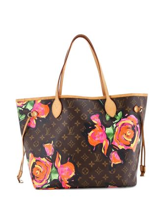 Louis Vuitton Neverfull Limited Edition Monogram Roses MM tote bag - Marrone