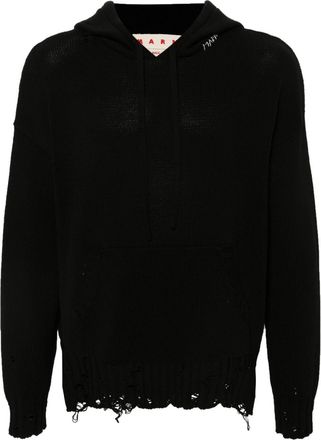 Marni knitted hoodie - men - Cotton - 54 - Black