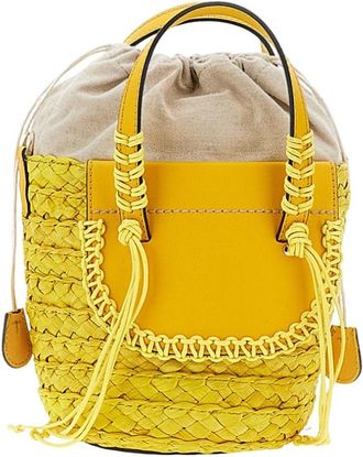 Cuba Lab Habanera Bucket Bag - Dames - Schoudertassen - Geel - ONE Size - Leer - Tassen