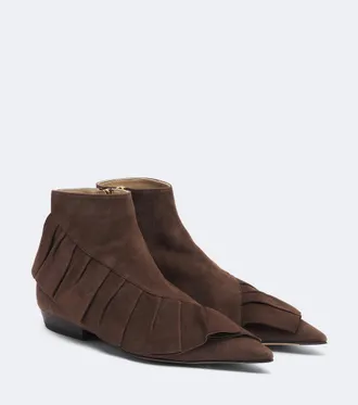 J.W.Anderson Ruffled suede ankle boots