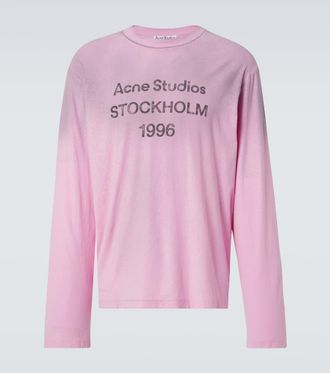 【高品質】 2025SSタグ付】Acne Studios ピンクストライプ長袖シャツ XS トップス