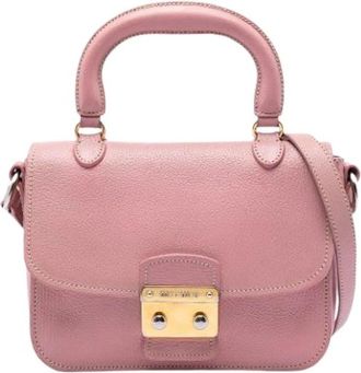 Miu Miu Pre-owned Satchel - Dames - Vintage Mini Tas - Roze - ONE Size - Leer - Vintage