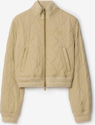 Burberry Quilted Gabardine Bomber Jacket