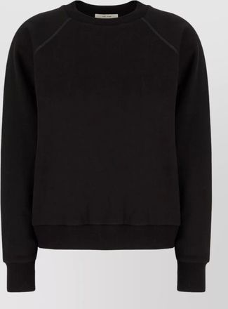 The Row cotton blend crew neck raglan sweatshirt