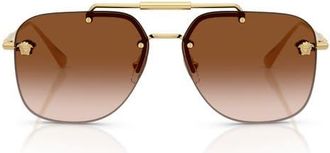 Versace 60mm Square Sunglasses in Gold /Brown Gradient at Nordstrom