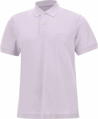 HUGO BOSS Purple Solid Shirt Collar Polo
