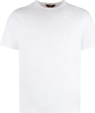 K-Way Adame katoenen T-shirt met ronde hals - Heren - T-shirts - Wit - 3XL - Katoen - Tops