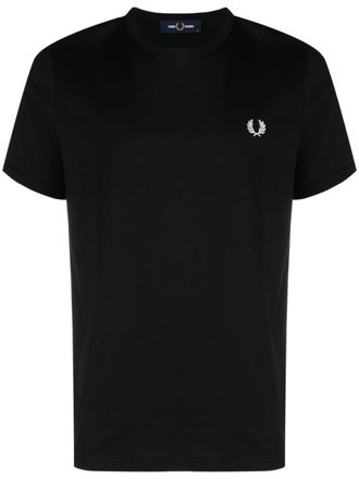 Fred Perry Ringer T-shirt met korte mouwen - Zwart