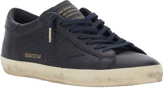 Golden Goose Mens Sneakers Superstar Blue Leather Trainers