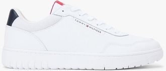 Tommy Hilfiger Mens Lightweight Leather Mix Court Sneaker - White - US 11.5 / EU 45