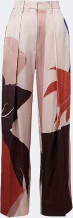 Victoria Beckham Printed satin wide-leg pants