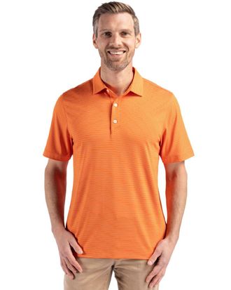 Cutter & Buck Forge Eco Fine Line Stripe Stretch Recycled Mens Polo
