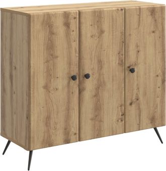 vidaXL Aparador Roble Artisan 89 X 34,5 X 80 Cm Madera De Ingenier&iacute;a Vidaxl