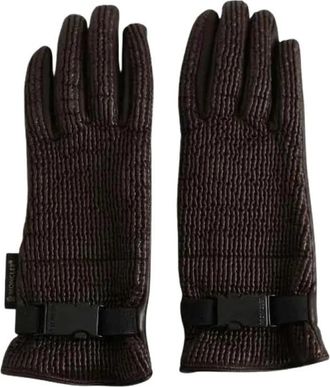 Moncler Pre-owned Leren Handschoenen - Dames - Vintage Accessoires - Bruin - ONE Size - Leer - Vintage