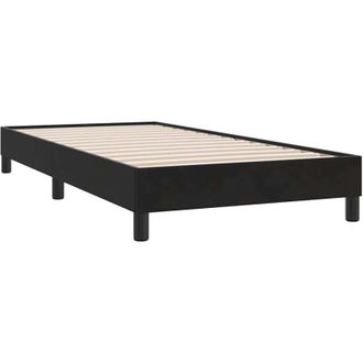 vidaXL Giroletto a Molle senza Materasso Nero 90x210 cm in Velluto vidaXL