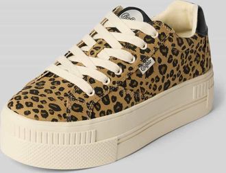 Buffalo Sneaker mit Allover-Animal-Print in Beige, Gr&ouml;&szlig;e 38