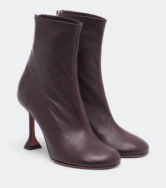 Amina Muaddi Iris leather ankle boots