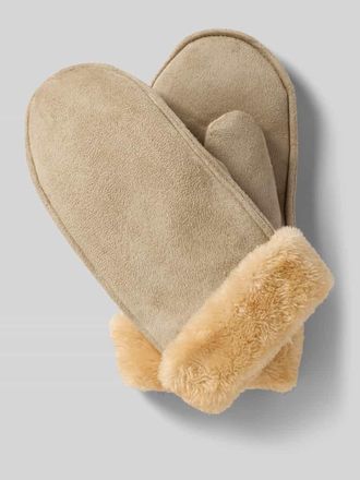 Eem Fashion Handschuhe mit Futter aus Kunstfell in Cognac, Gr&ouml;&szlig;e L