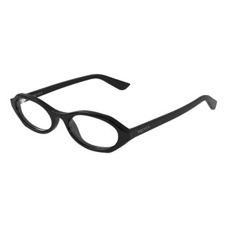 Alexander McQueen Round Optical Frame - female - Alexander McQueen - Glasses - Black - 51 MM - Accessories