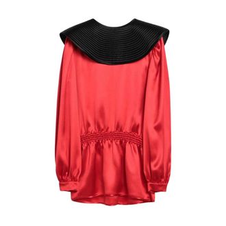 Valentino Garavani Top Girocollo - Blouses & Shirts - Mujer - Rojo - S