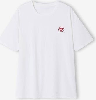 Vertbaudet Kurzer Herren Schlafanzug zum Vatertag Capsule HAPPY FAMILY CLUB wollwei&szlig;