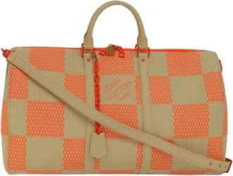 Louis Vuitton Tweedehands Canvas Louis Vuitton tassen - Dames - Vintage Weekendtas - Beige - ONE Size - Vintage