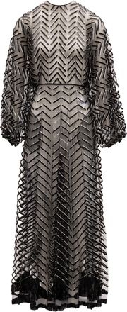 Valentino Garavani Black Embroidered Evening Womens Dress