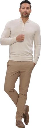 Stefano Lauran Half Zip Anders - Heren - Coltruien - Beige - M - Wol - Truien & Vesten
