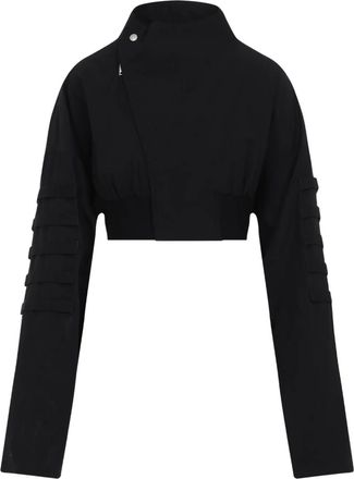 Rick Owens Giacca crop con zip - Nero