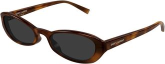 Saint Laurent 871S Zonnebril - unisex - Accessoires - Bruin - Maat: 51 MM Polyamide
