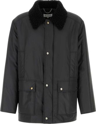 Maison Margiela Polyester Gevoerde Jas - Heren - Jassen - Zwart - M - Polyester - Jassen