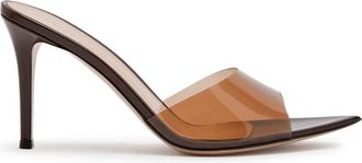 Gianvito Rossi Elle 85 Patent Leather Mules - Brown - 41 (IT41/ UK8)