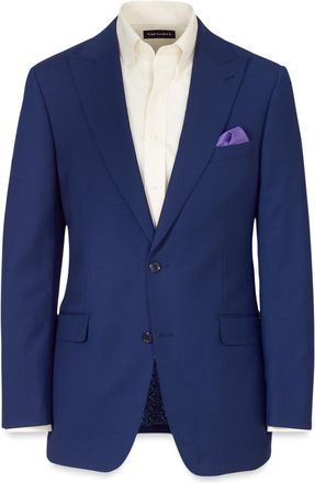 Paul Fredrick Wool Stretch Bengaline Peak Lapel Suit Jacket