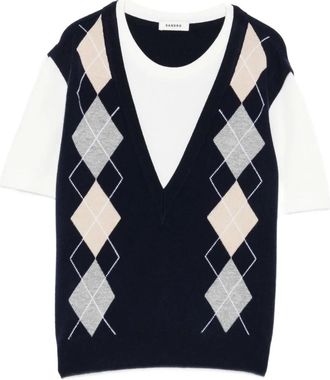 Sandro Top in misto lana - Blu