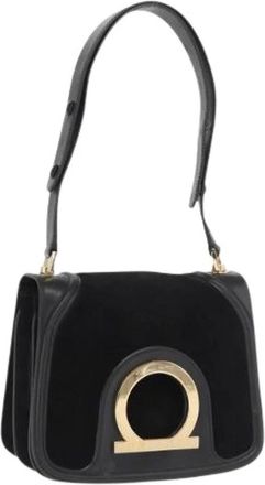 Ferragamo Pre-owned Shoulder Bags, female, Black, Size: ONE SIZE Pre-owned Shoulder Bag