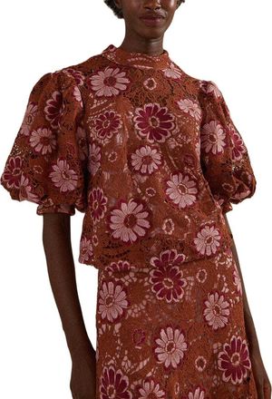 Farm Rio Gigi Tapestry Guipure Blouse